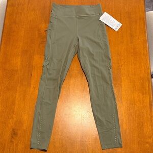 NWT Lululemon Fast & Free High Rise 25” Olive Green Leggings - Sz 8